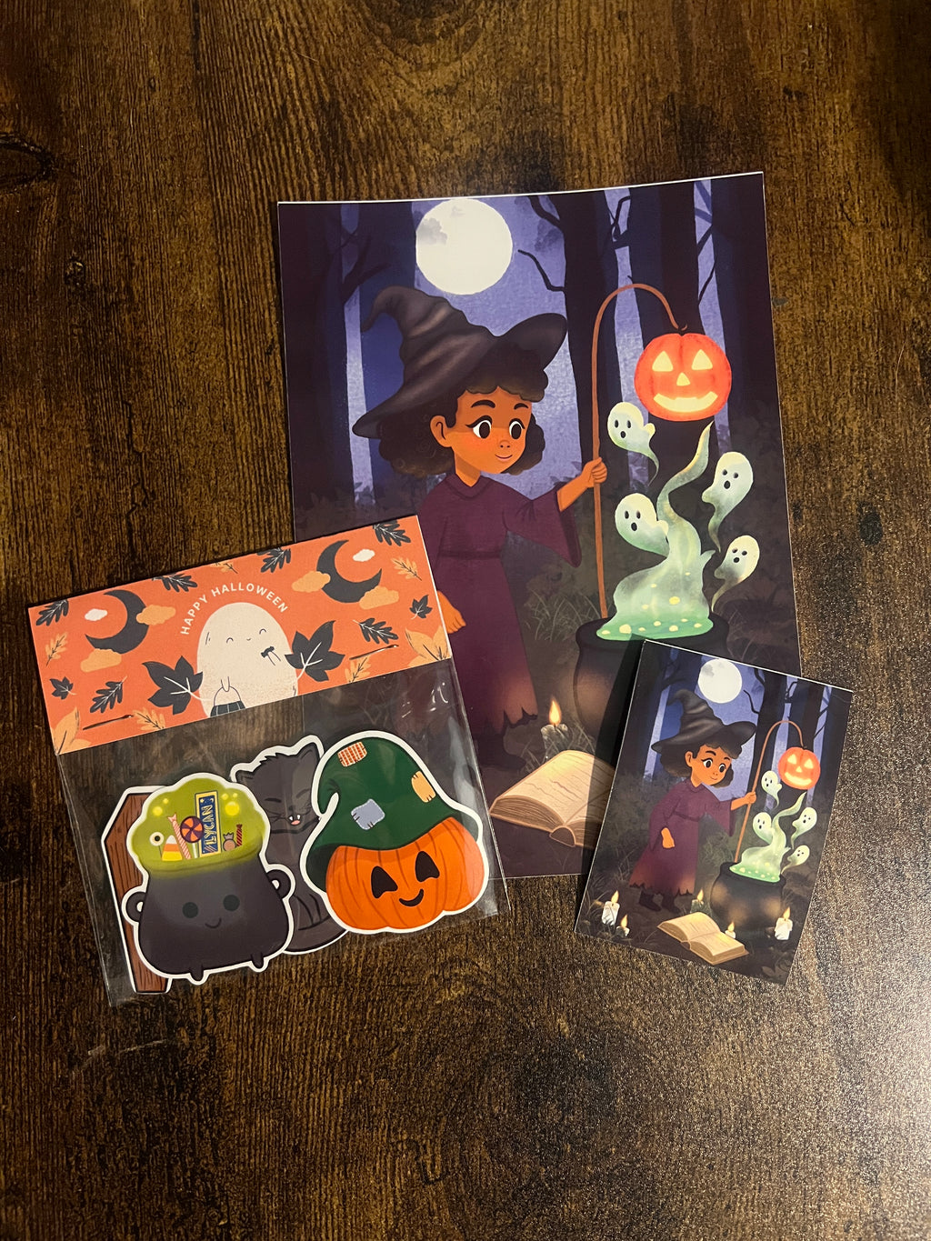 Halloween Hallow's Brew Print and Sticker combo