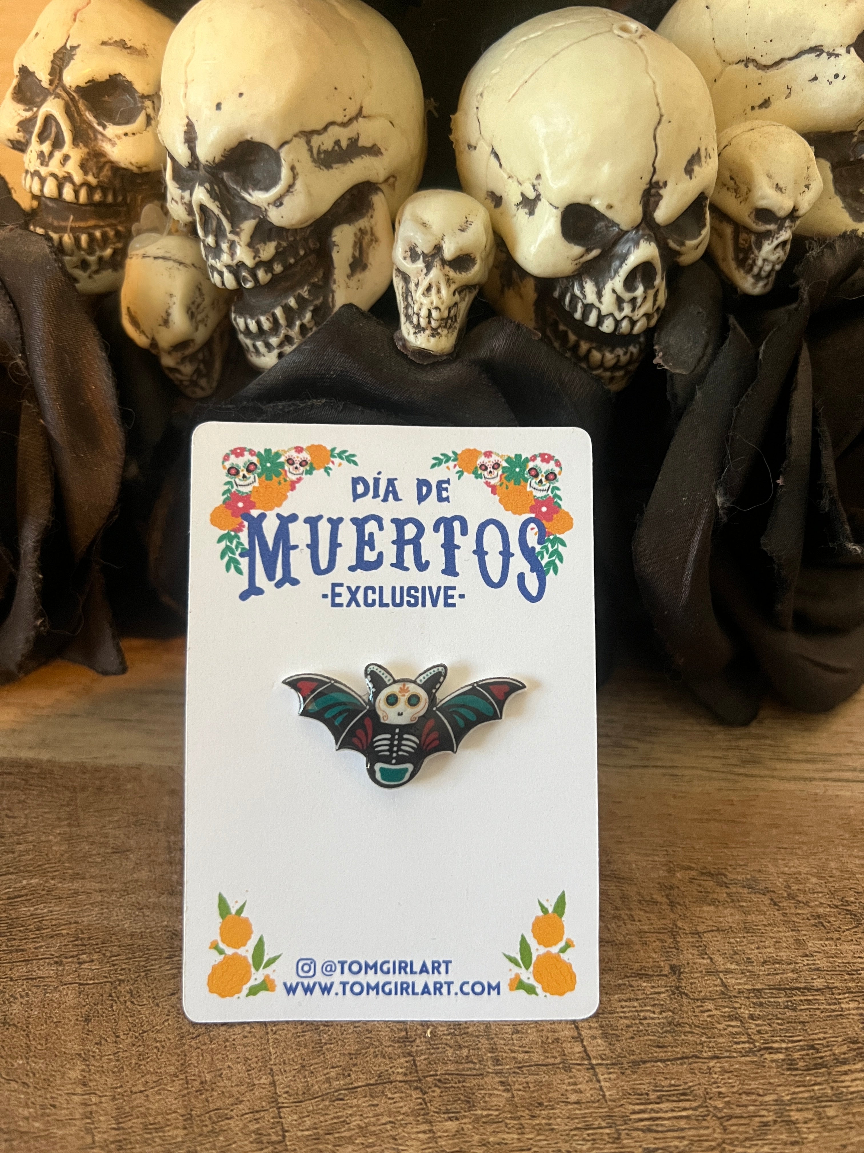 Dia De Muertos Sticker and Pin Combo